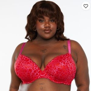 Savage X Fenty Ribbon writing push up bra